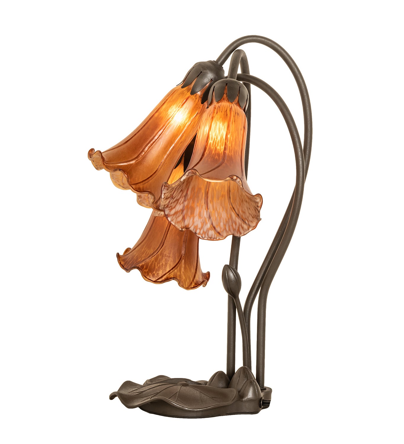 Meyda Tiffany - 136435 - Three Light Table Lamp - Amber - Mahogany Bronze