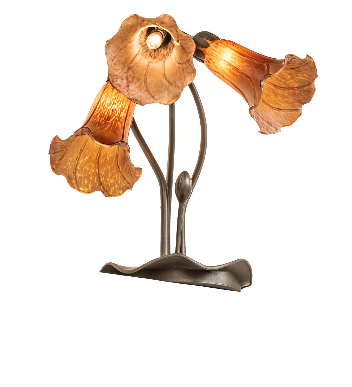 Meyda Tiffany - 136435 - Three Light Table Lamp - Amber - Mahogany Bronze