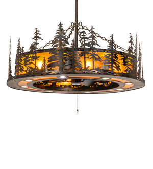 Meyda Tiffany - 247782 - 24 Light Chandel-Air - Tall Pines - Amber Mica