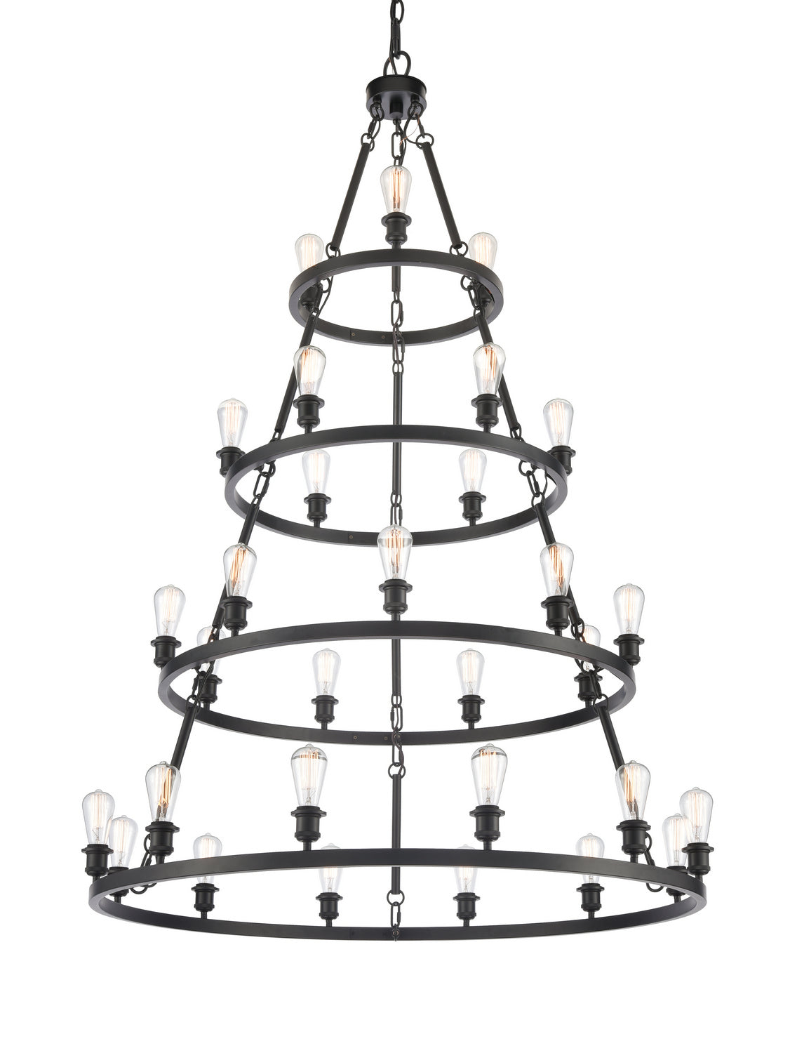 Innovations - 820345-BK - 30 Light Chandelier - Ballston - Matte Black