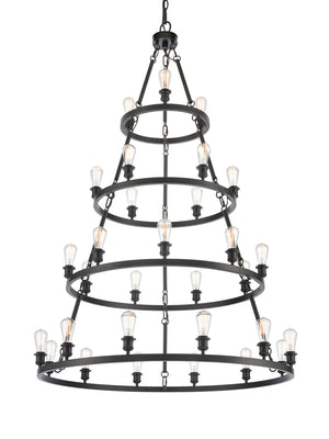 Innovations - 820345-BK - 30 Light Chandelier - Ballston - Matte Black