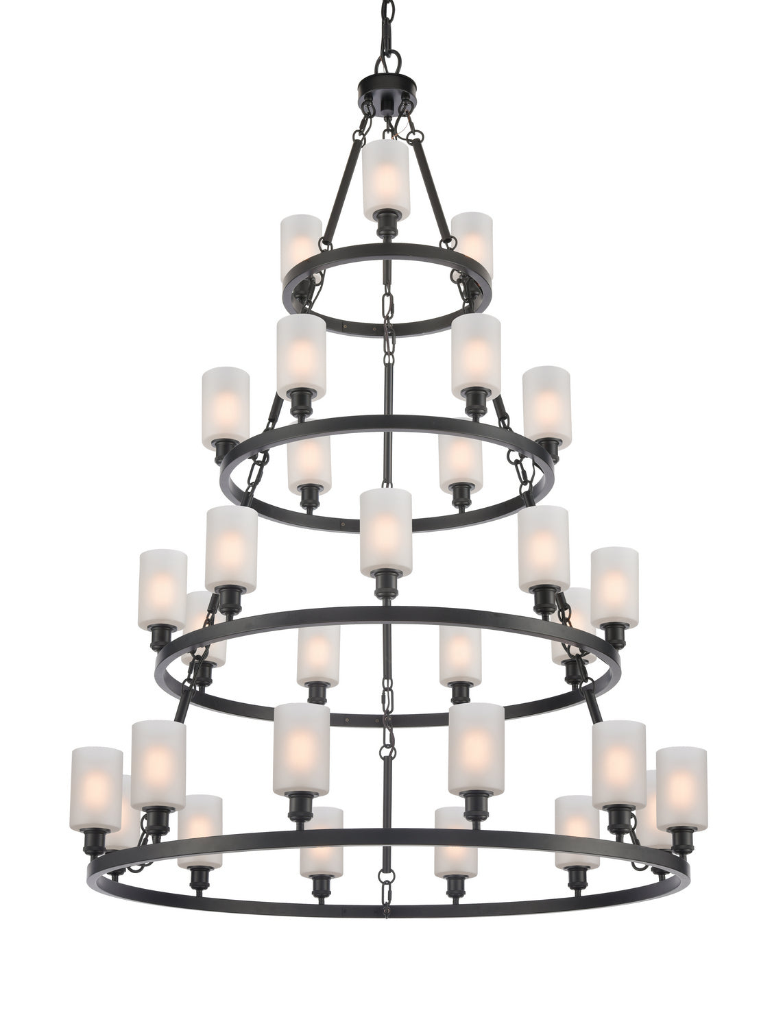 Innovations - 820345-BK-G801 - 30 Light Chandelier - Ballston - Matte Black