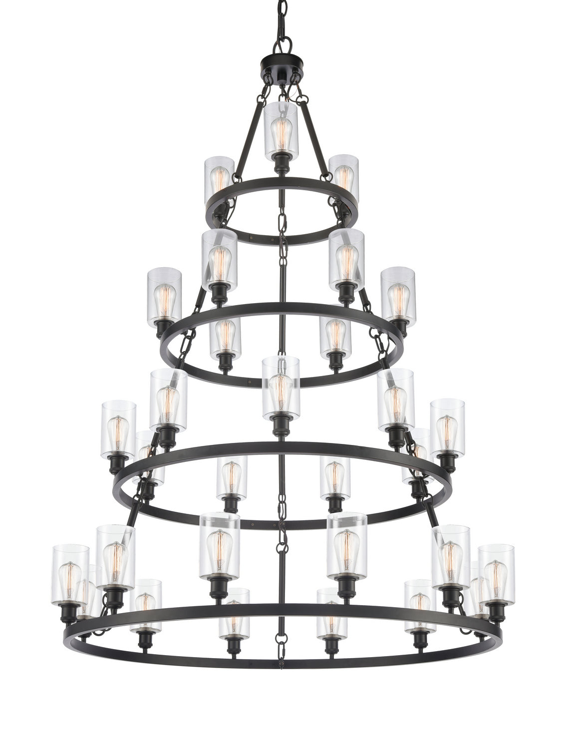 Innovations - 820345-BK-G802 - 30 Light Chandelier - Ballston - Matte Black