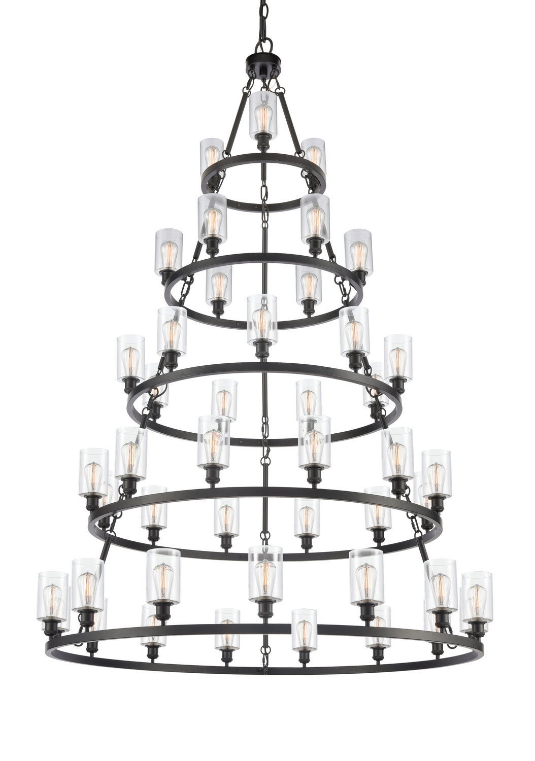 Innovations - 8203456-BK-G802 - 45 Light Chandelier - Ballston - Matte Black