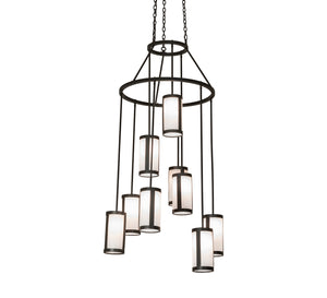 Meyda Tiffany - 251320 - Nine Light Chandelier - Cartier - Wrought Iron