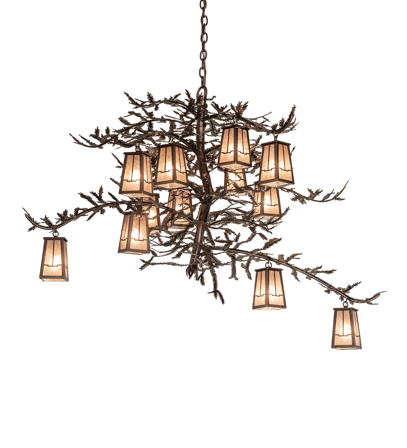 Meyda Tiffany - 251446 - 12 Light Chandelier - Pine Branch - Mahogany Bronze