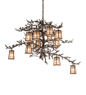 Meyda Tiffany - 251446 - 12 Light Chandelier - Pine Branch - Mahogany Bronze