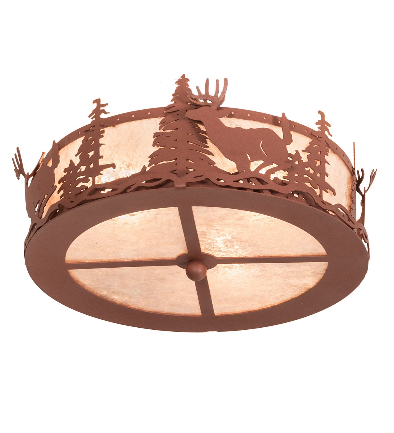 Meyda Tiffany - 254762 - LED Fan Light Fixture - Deer At Dusk - Rust