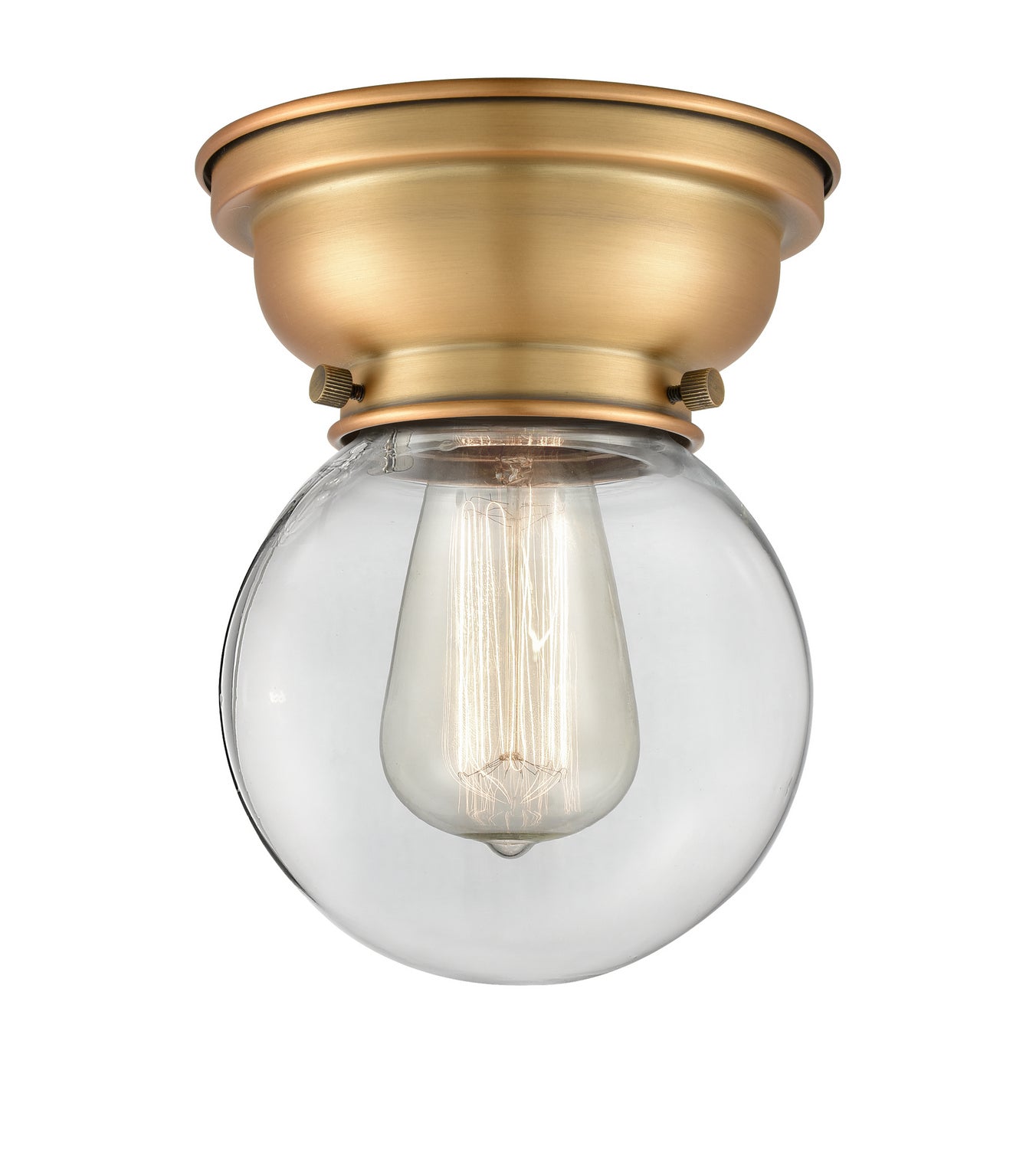 Innovations - 623-1F-BB-G202-6 - One Light Flush Mount - Franklin Restoration - Brushed Brass