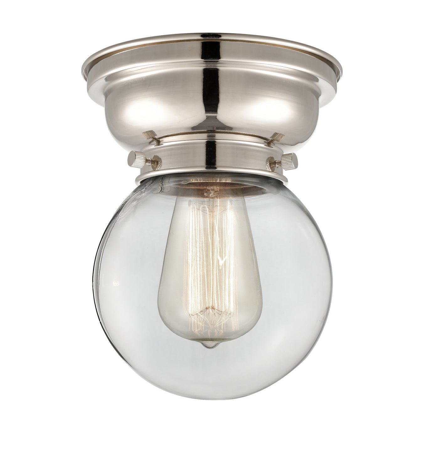 Innovations - 623-1F-PN-G202-6 - One Light Flush Mount - Franklin Restoration - Polished Nickel