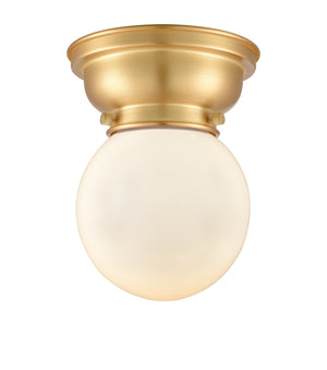 Innovations - 623-1F-SG-G201-6 - One Light Flush Mount - Franklin Restoration - Satin Gold