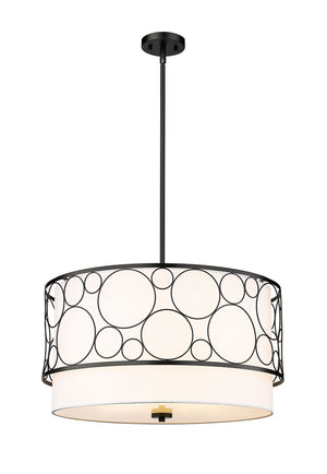 Z-Lite - 197-24MB - Four Light Chandelier - Kendall - Matte Black