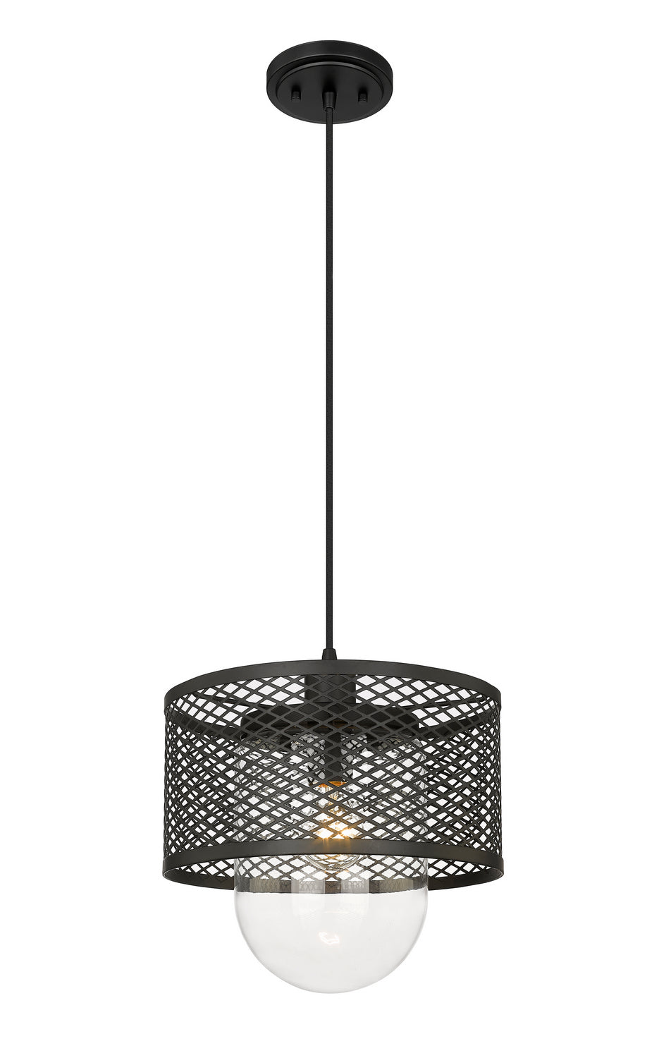 Z-Lite - 3037P11-MB - One Light Pendant - Kipton - Matte Black