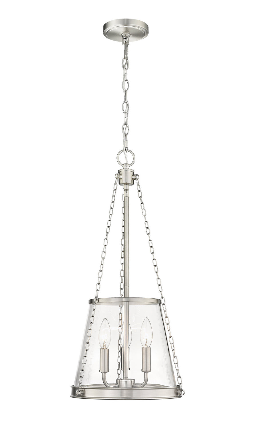 Z-Lite - 341P12-BN - Three Light Pendant - Prescott - Brushed Nickel