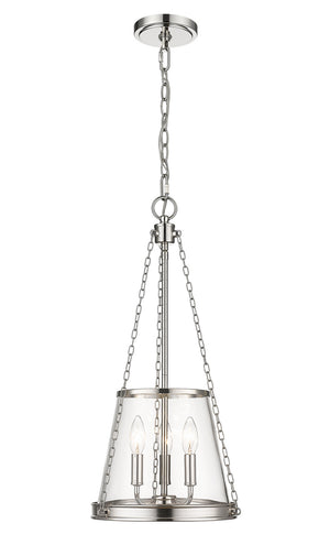 Z-Lite - 341P12-PN - Three Light Pendant - Prescott - Polished Nickel