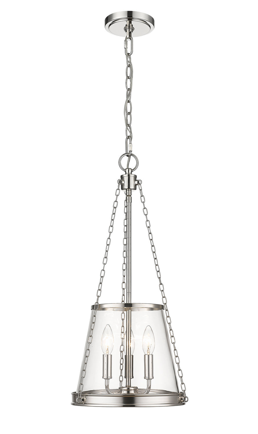 Z-Lite - 341P12-PN - Three Light Pendant - Prescott - Polished Nickel