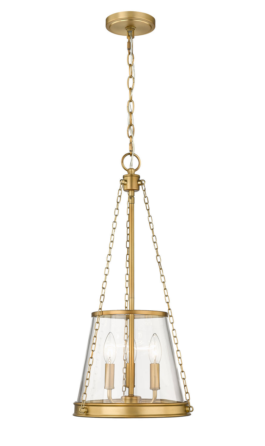 Z-Lite - 341P12-RB - Three Light Pendant - Prescott - Rubbed Brass