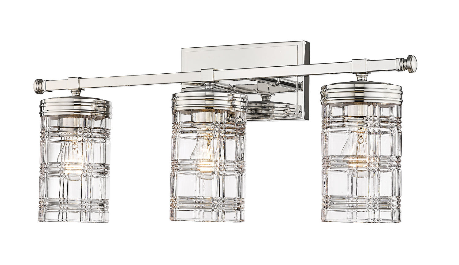 Z-Lite - 344-3V-PN - Three Light Vanity - Archer - Polished Nickel