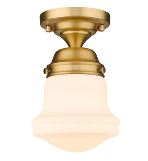 Z-Lite - 735F1-HBR - One Light Flush Mount - Vaughn - Heritage Brass