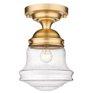 Z-Lite - 736F10-HBR - One Light Flush Mount - Vaughn - Heritage Brass