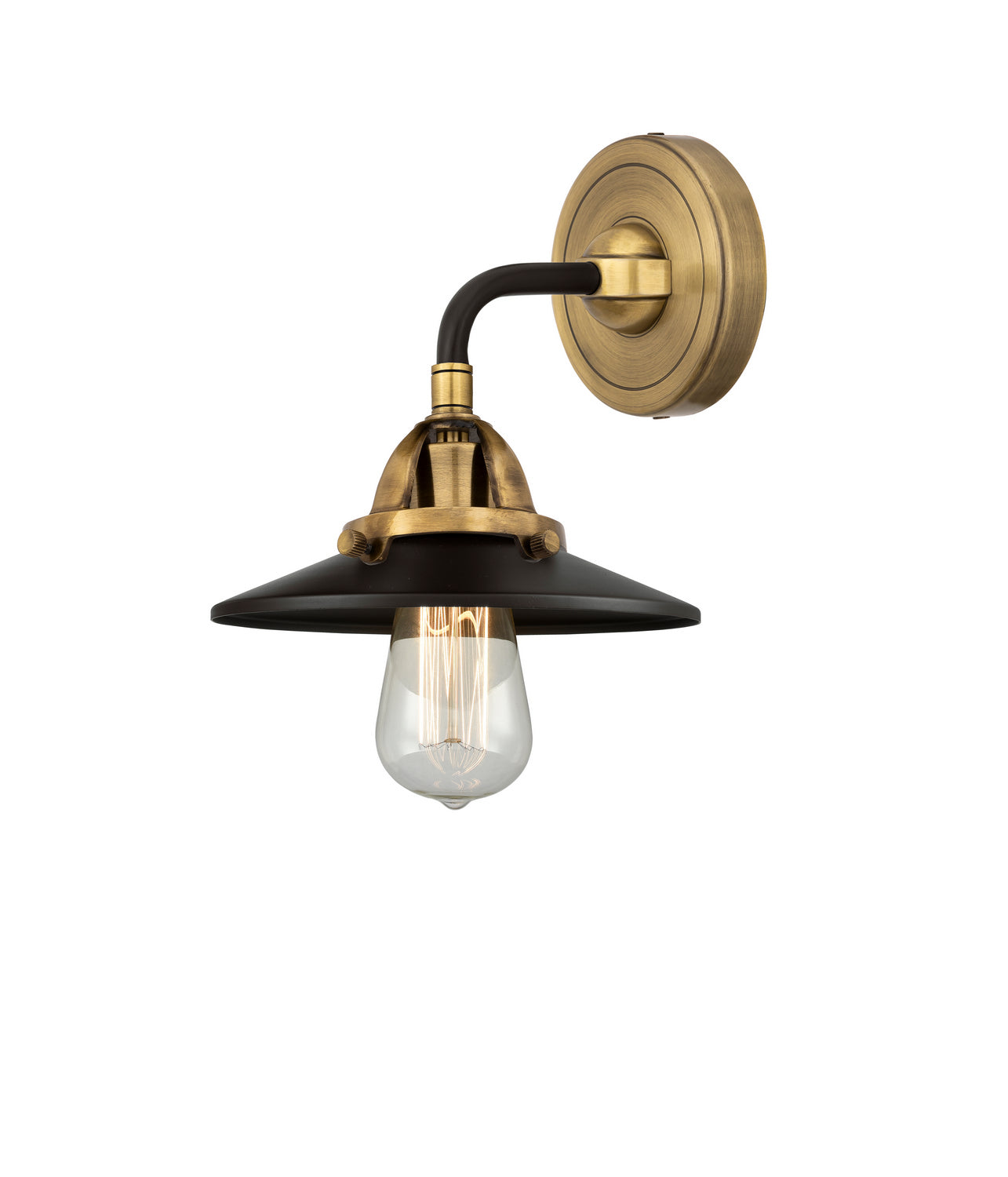 Innovations - 288-1W-BAB-M6-BK - One Light Wall Sconce - Nouveau 2 - Black Antique Brass