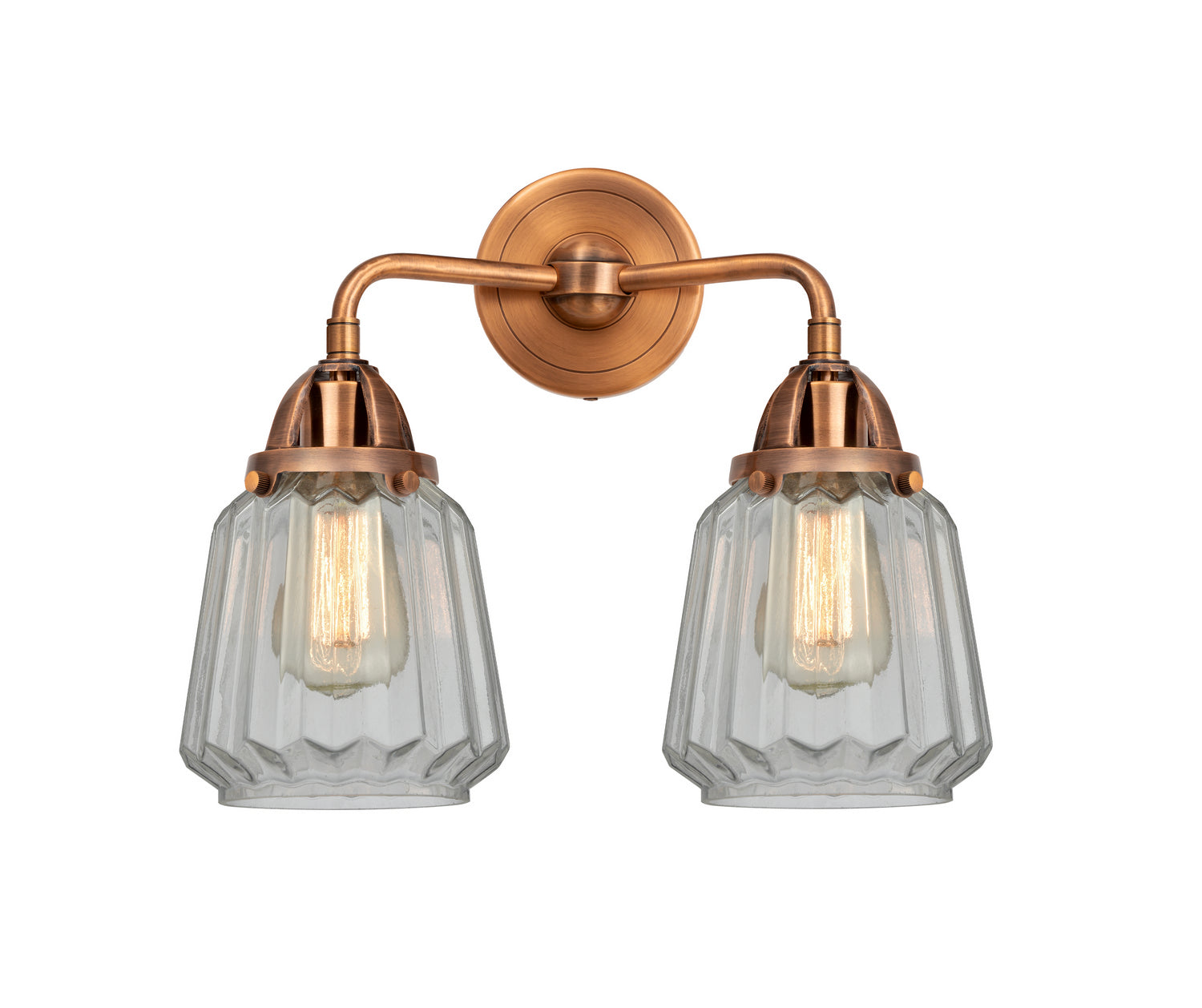 Innovations - 288-2W-AC-G142 - Two Light Bath Vanity - Nouveau 2 - Antique Copper