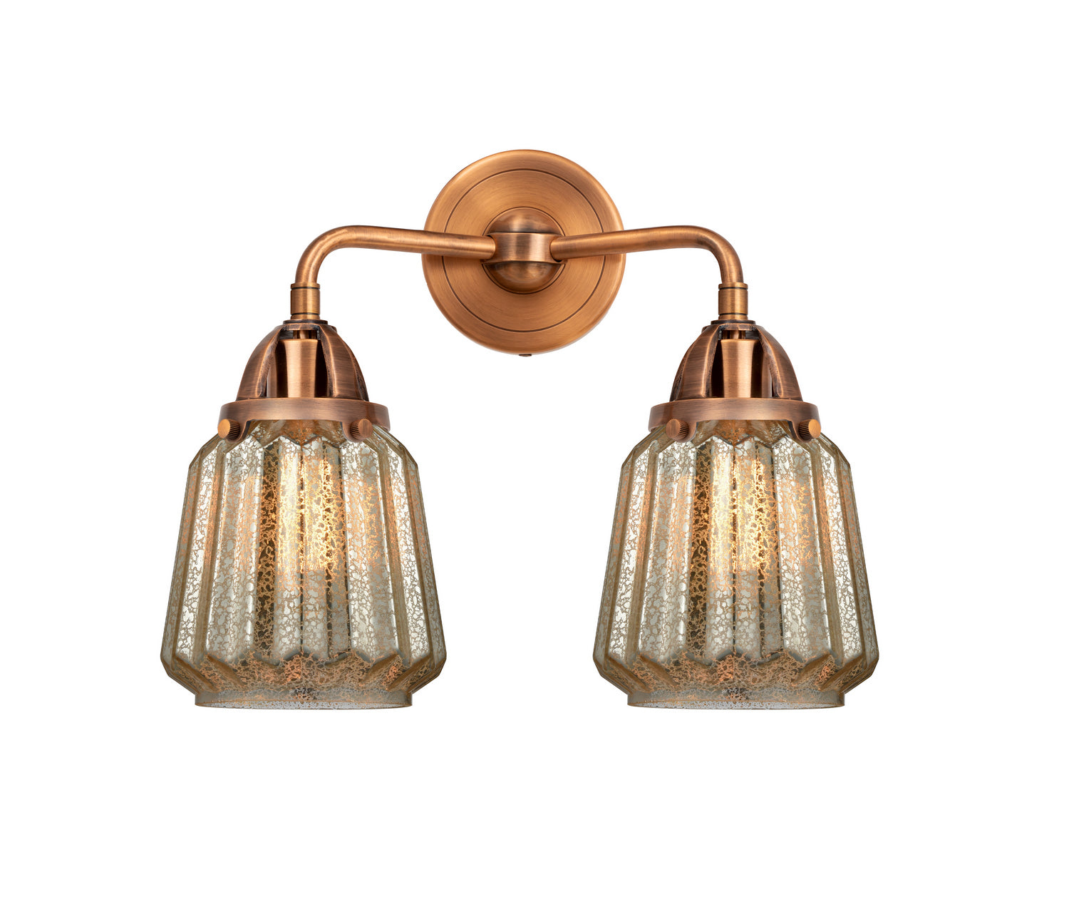 Innovations - 288-2W-AC-G146 - Two Light Bath Vanity - Nouveau 2 - Antique Copper