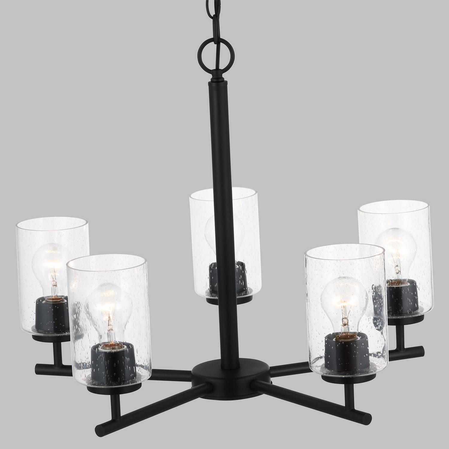 Generation Lighting. - 31171-112 - Five Light Chandelier - Oslo - Midnight Black