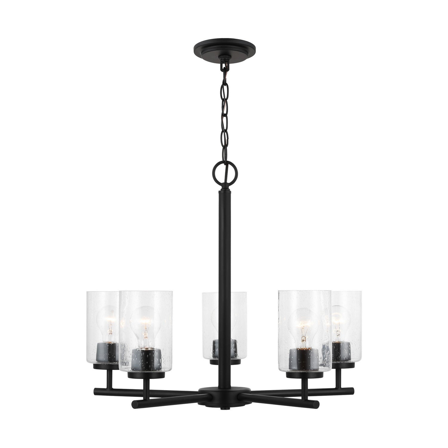 Generation Lighting. - 31171-112 - Five Light Chandelier - Oslo - Midnight Black