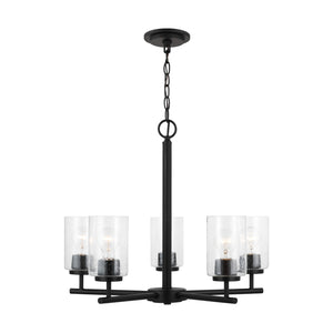 Generation Lighting. - 31171-112 - Five Light Chandelier - Oslo - Midnight Black