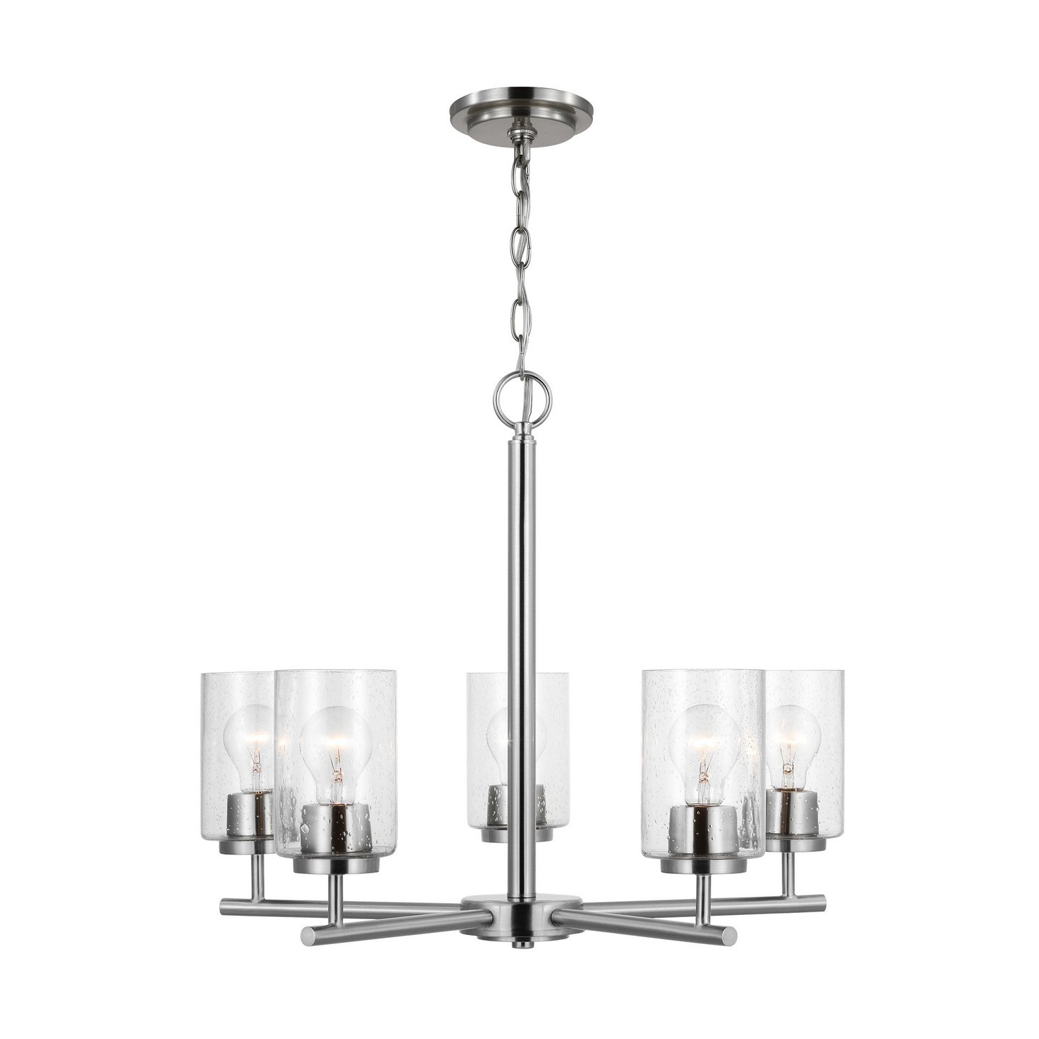 Generation Lighting. - 31171-962 - Five Light Chandelier - Oslo - Brushed Nickel