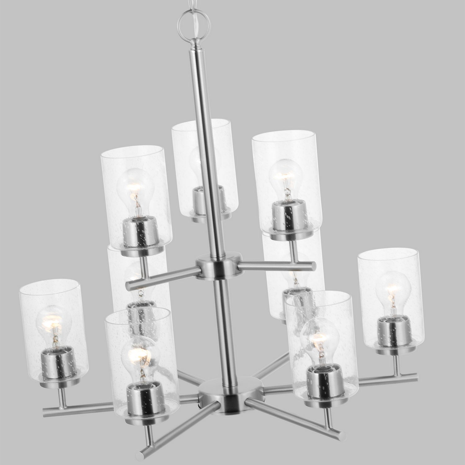 Generation Lighting. - 31172-962 - Nine Light Chandelier - Oslo - Brushed Nickel