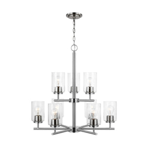 Generation Lighting. - 31172-962 - Nine Light Chandelier - Oslo - Brushed Nickel