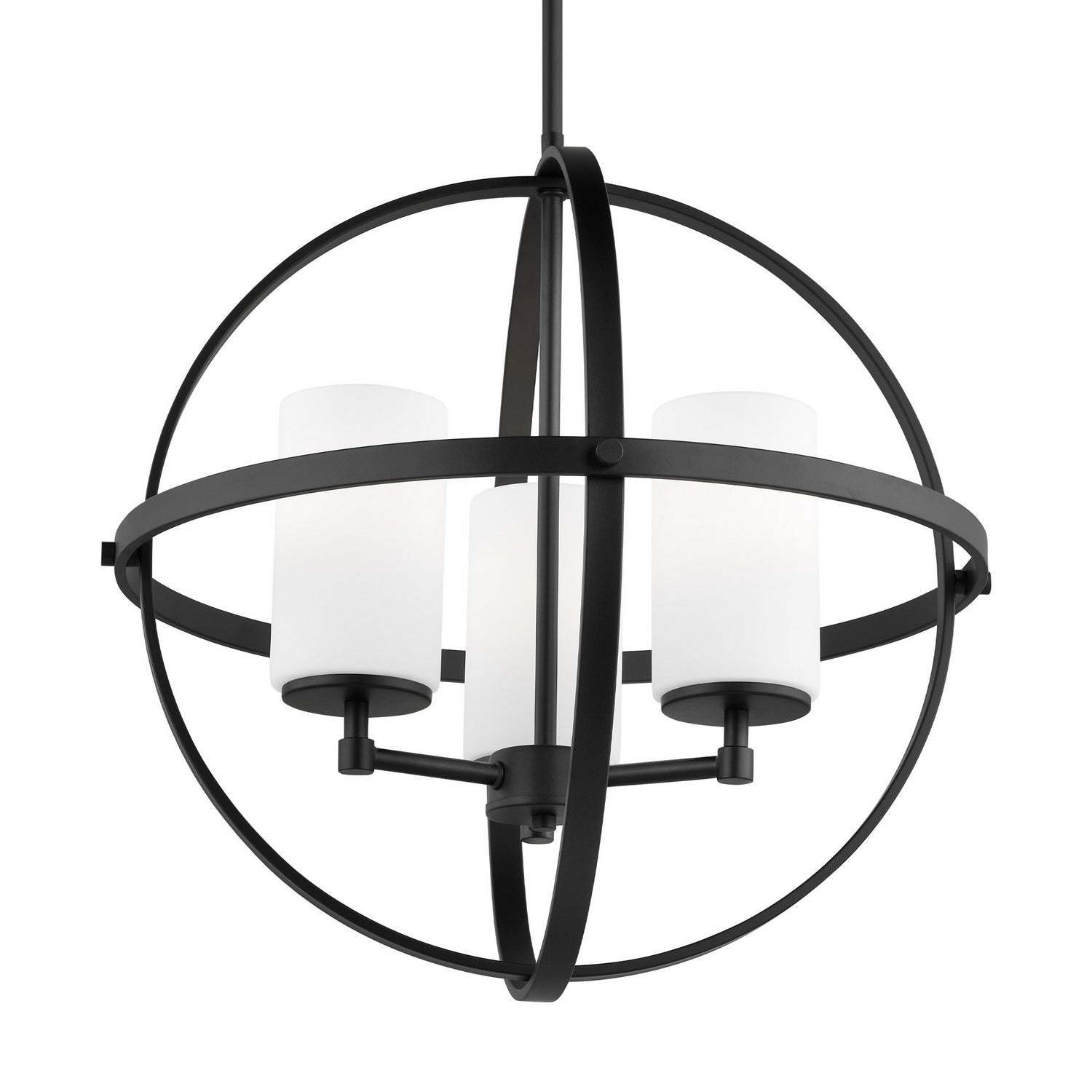 Generation Lighting. - 3124603-112 - Three Light Chandelier - Alturas - Midnight Black