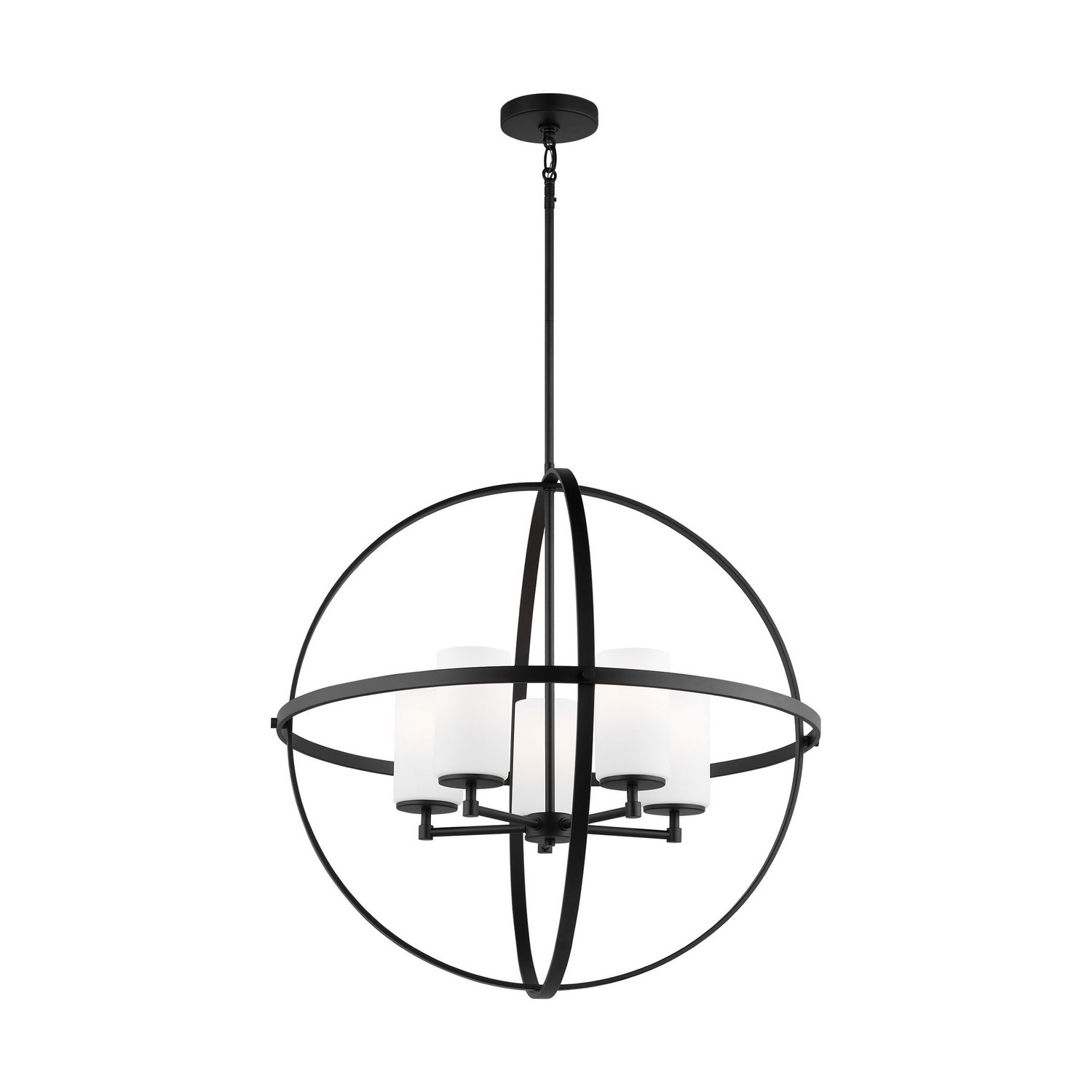 Generation Lighting. - 3124605-112 - Five Light Chandelier - Alturas - Midnight Black