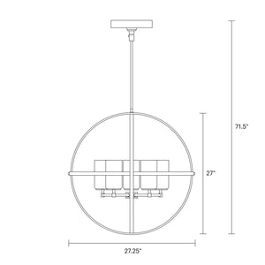 Generation Lighting. - 3124605-112 - Five Light Chandelier - Alturas - Midnight Black