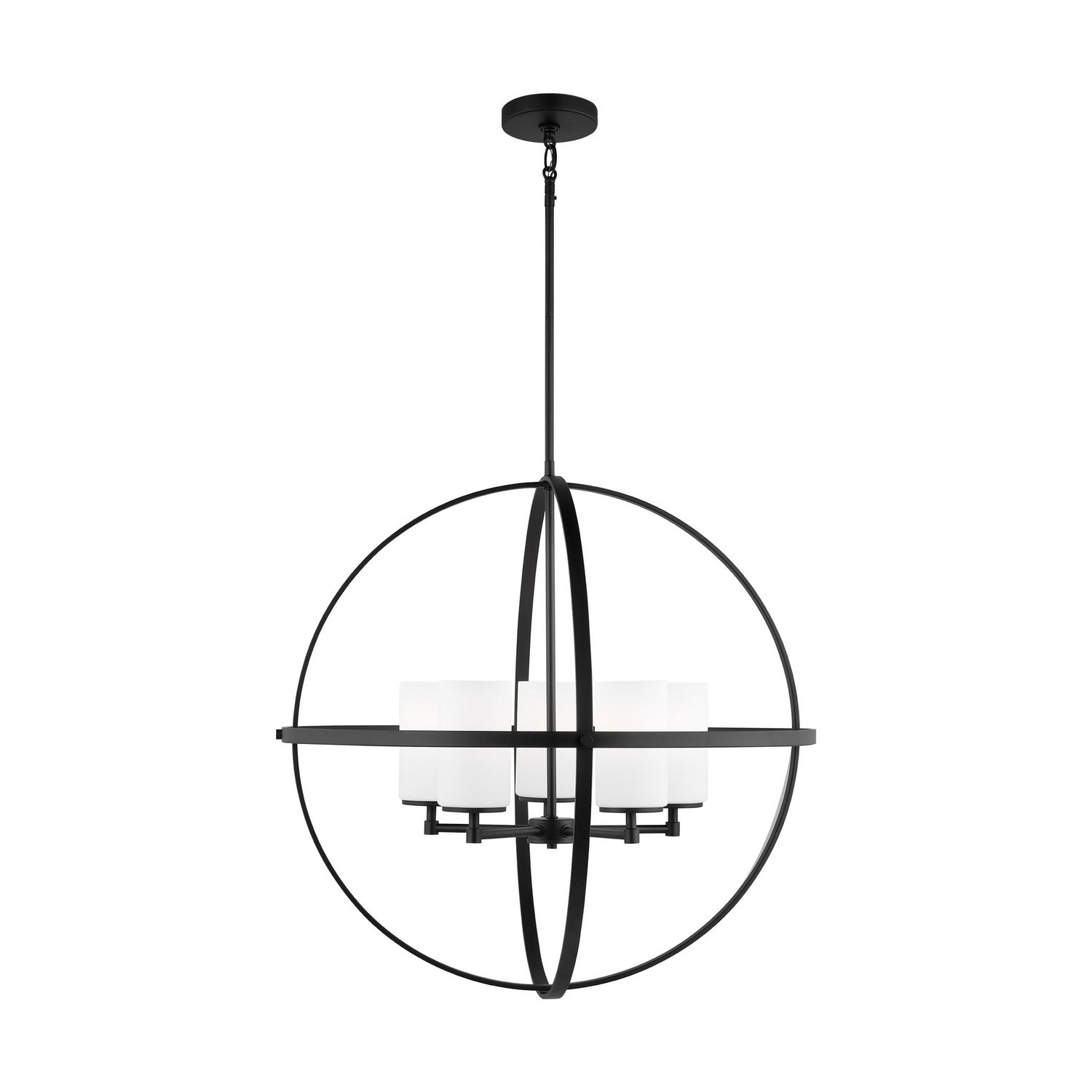 Generation Lighting. - 3124605-112 - Five Light Chandelier - Alturas - Midnight Black