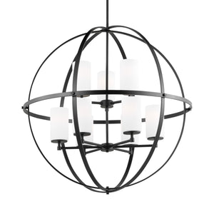 Generation Lighting. - 3124609-112 - Nine Light Chandelier - Alturas - Midnight Black