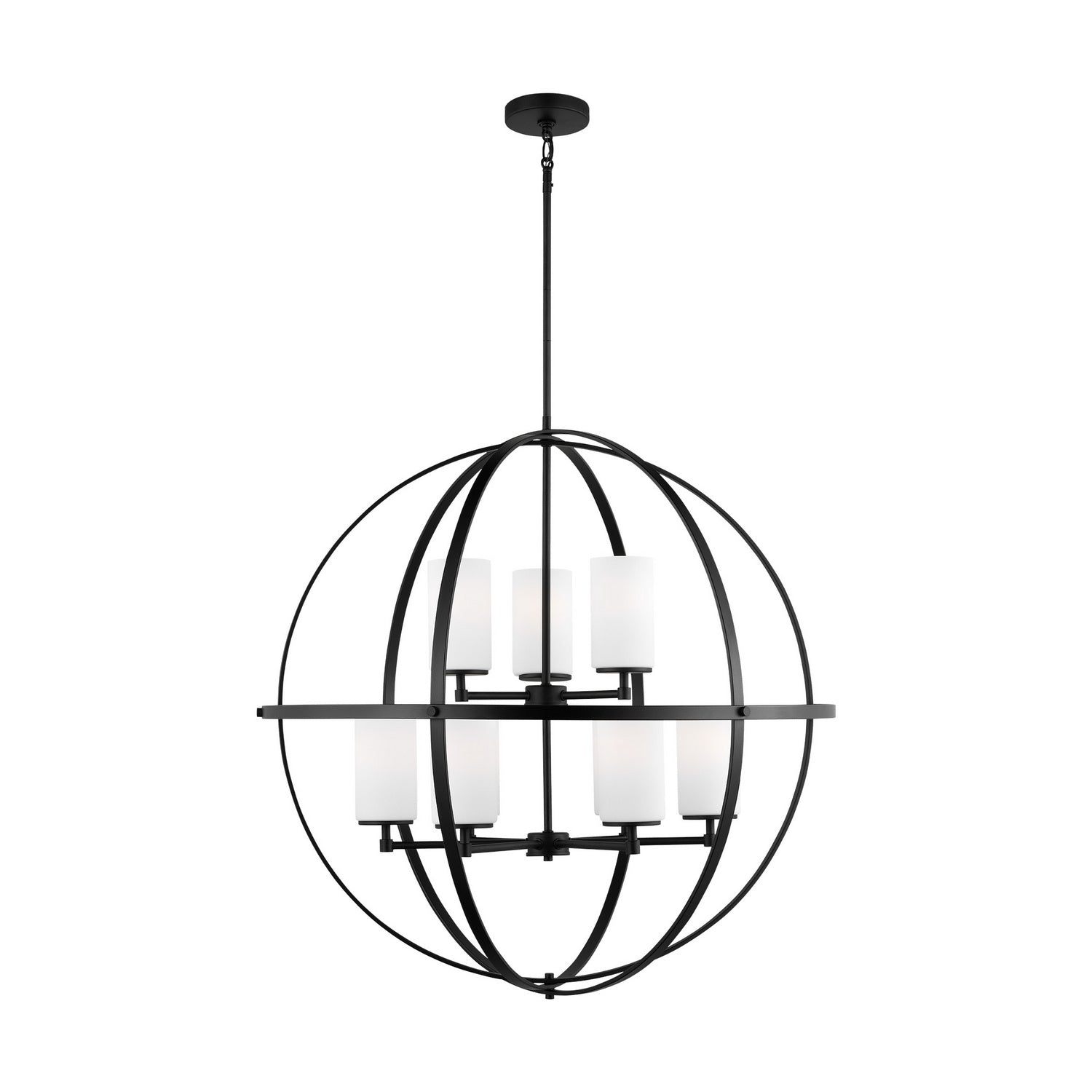 Generation Lighting. - 3124609-112 - Nine Light Chandelier - Alturas - Midnight Black