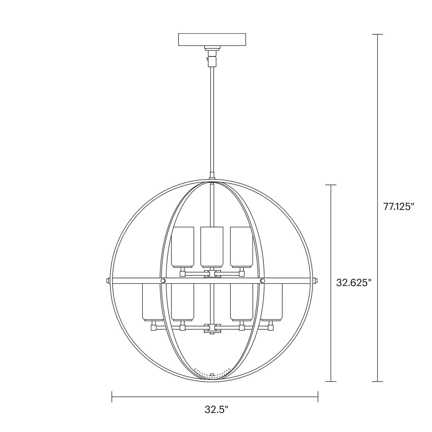 Generation Lighting - 3124609EN3-112 - Nine Light Chandelier - Alturas - Midnight Black