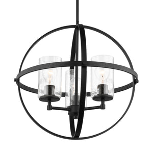 Generation Lighting. - 3124673-112 - Three Light Chandelier - Alturas - Midnight Black