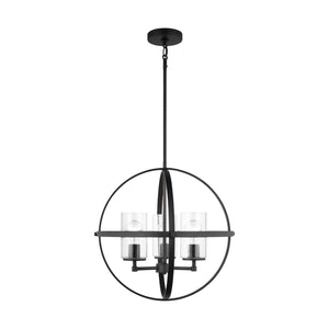 Generation Lighting. - 3124673-112 - Three Light Chandelier - Alturas - Midnight Black