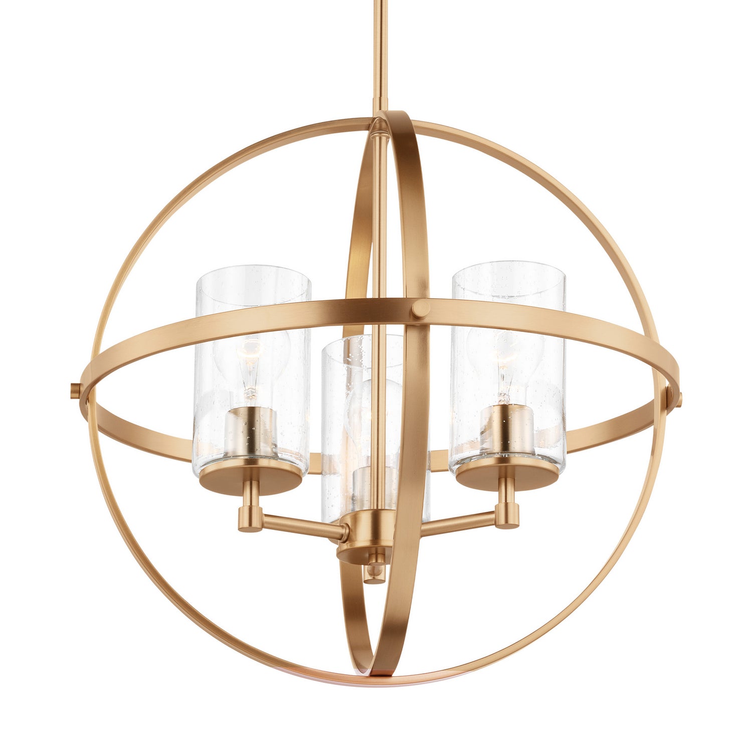 Generation Lighting. - 3124673-848 - Three Light Chandelier - Alturas - Satin Brass