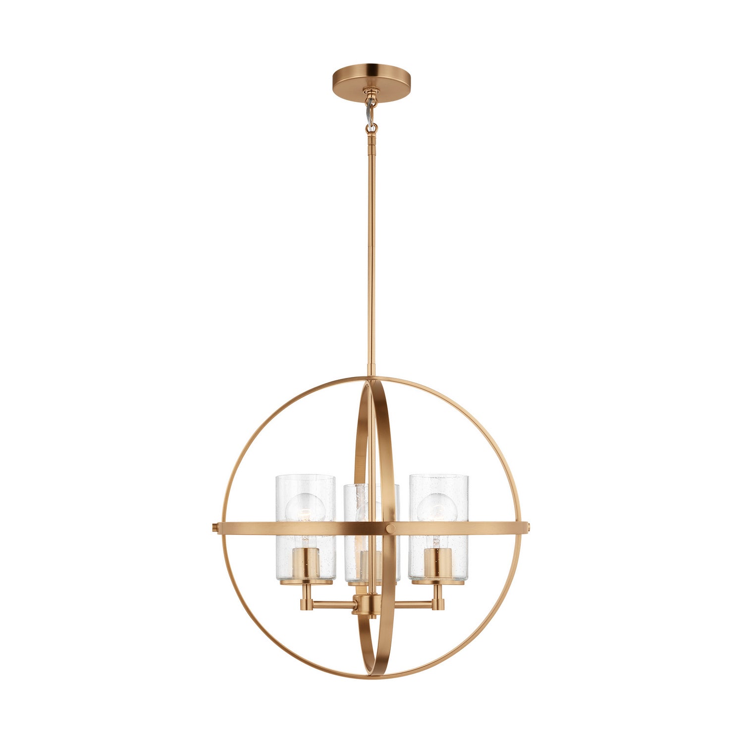 Generation Lighting. - 3124673-848 - Three Light Chandelier - Alturas - Satin Brass