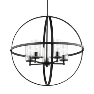 Generation Lighting. - 3124675-112 - Five Light Chandelier - Alturas - Midnight Black