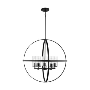 Generation Lighting. - 3124675-112 - Five Light Chandelier - Alturas - Midnight Black