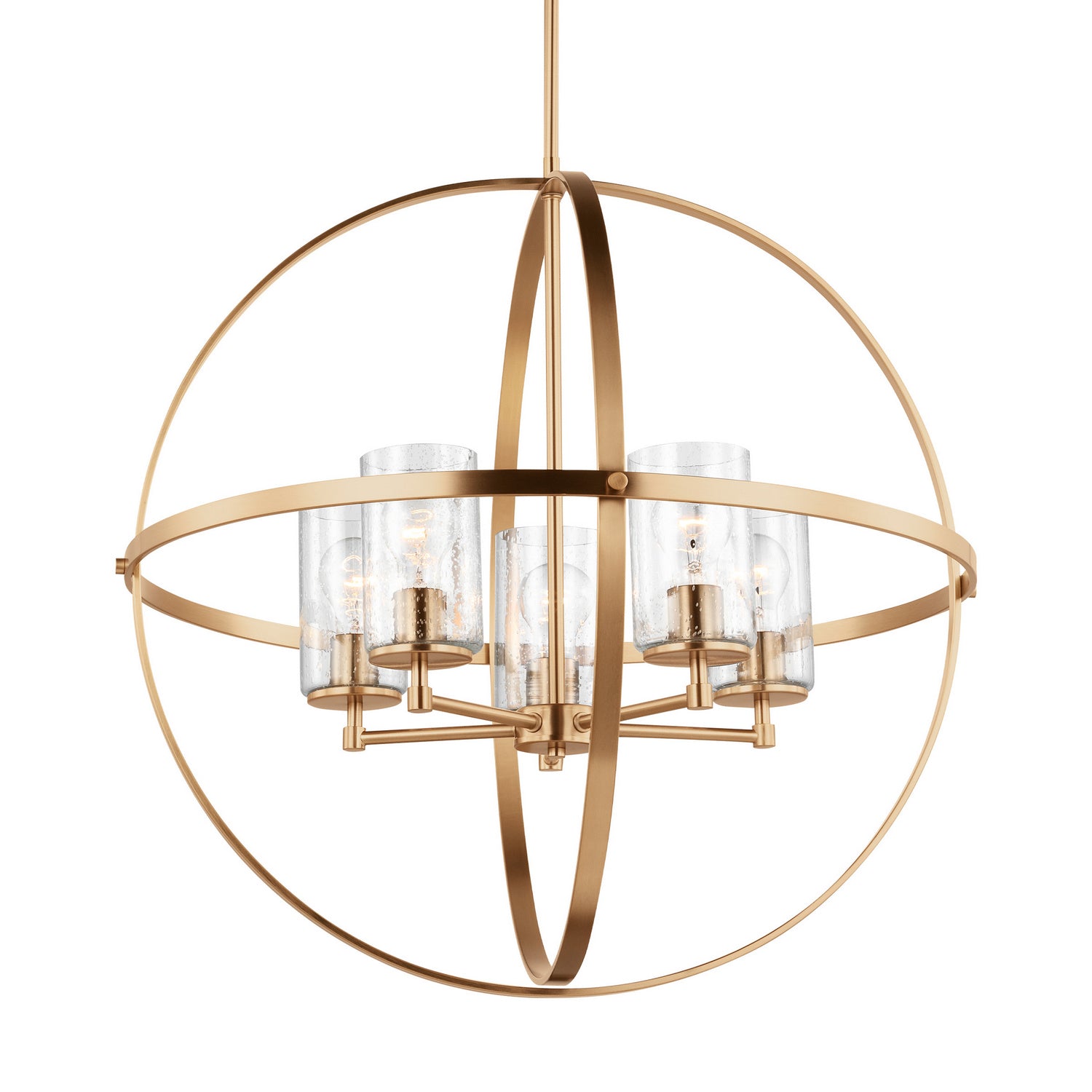 Generation Lighting. - 3124675-848 - Five Light Chandelier - Alturas - Satin Brass