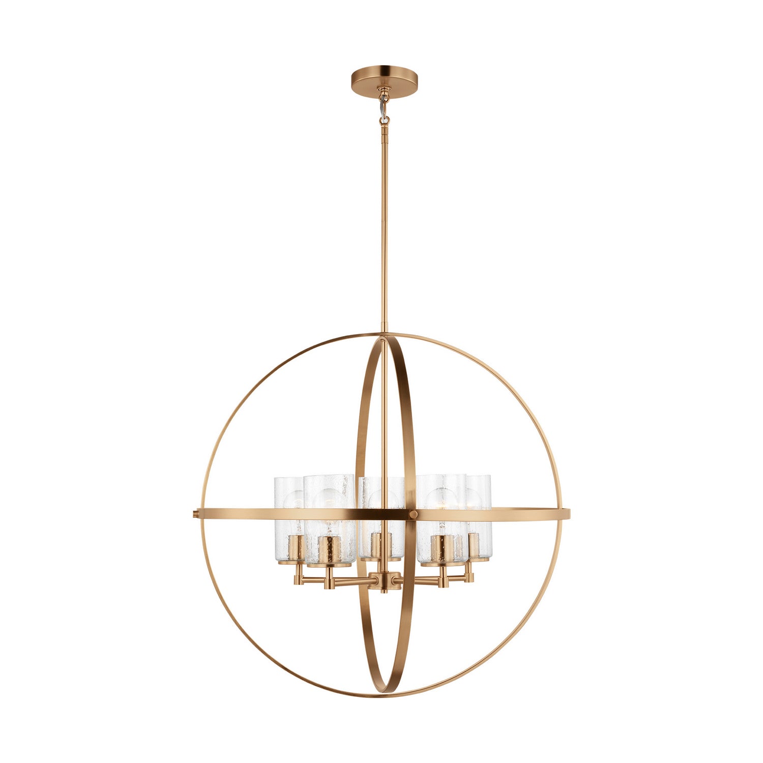 Generation Lighting. - 3124675-848 - Five Light Chandelier - Alturas - Satin Brass