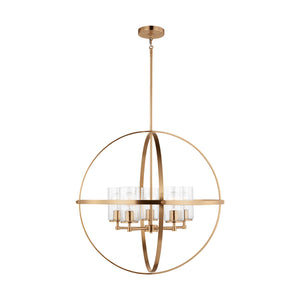 Generation Lighting. - 3124675-848 - Five Light Chandelier - Alturas - Satin Brass