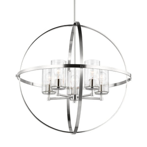 Generation Lighting. - 3124675-962 - Five Light Chandelier - Alturas - Brushed Nickel